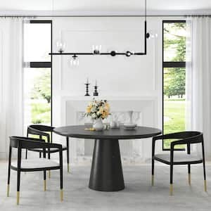 Herculaneum 6-Light Black Modern Linear Branch Glass Bubble KitchenIsland Pendant with Clear Glass Globe for Dining Room
