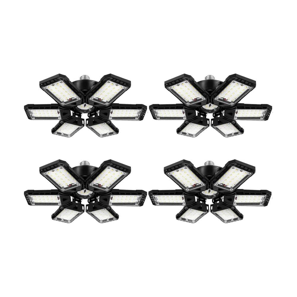 180W 18000 Lumen LED Garage Work Light 6+1 Deformable Panels 6500K Ceiling Shop Light E26/E27 4 Pack price history on PriceWatchPro