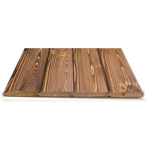 1 in. x 4 in. x 84 in. Espresso Knotty Pine Barn Wood Tongue and Groove Board (15-Pack)