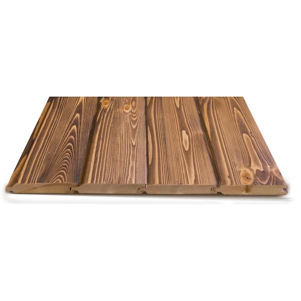Pacific Entries 1 in. x 4 in. x 84 in. Espresso Knotty Pine Barn Wood Tongue and Groove Board (15-Pack)