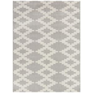 Paris Black Gray 5 ft. x 7 ft. Modern Plastic Indoor/Outdoor Area Rug  PLY-PRS-B&G-5X7 - The Home Depot