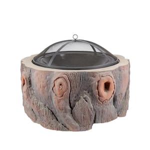 29.53 in. W x 31.50 in. H Outdoor Round Natural Fire Pit