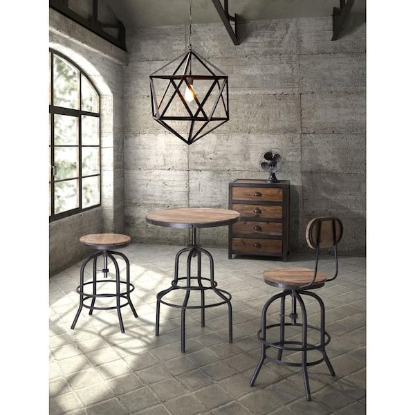 ZUO Twin Peaks 34.5 in. Distressed Natural Bar Stool