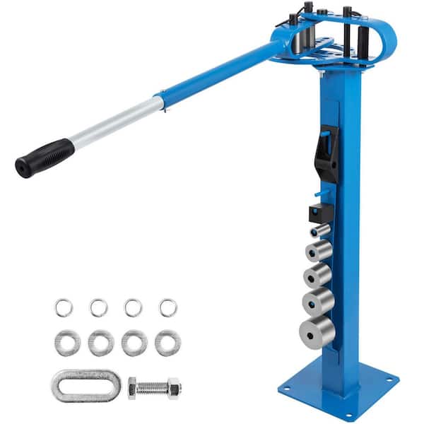 YP-38 Metal Bender with Floor Stand, 7 Dies for Bending Flat Bar and Square Rods, Heavy Duty, 1 in. to 3 in. Pipe Bender