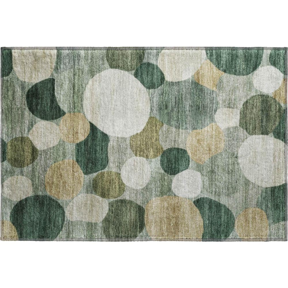 Mayfield Premium Machine Washable Abstract AMF2375 Green 2 ft. x 3 ft. Accent Rug price history on PriceWatchPro