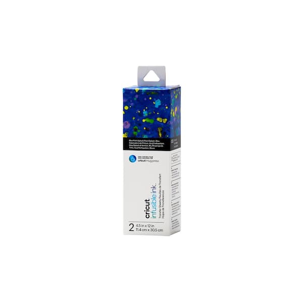 Cricut Infusible Ink Transfer Sheets, Blue Paint Splash (2-Count)