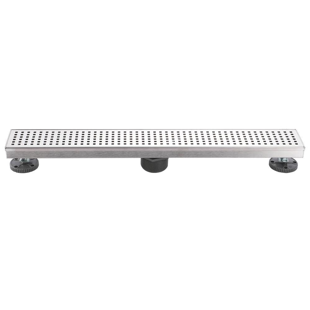 36 in Stainless Steel Linear Shower Drain with Modern Square Pattern Drain Cover price history on PriceWatchPro