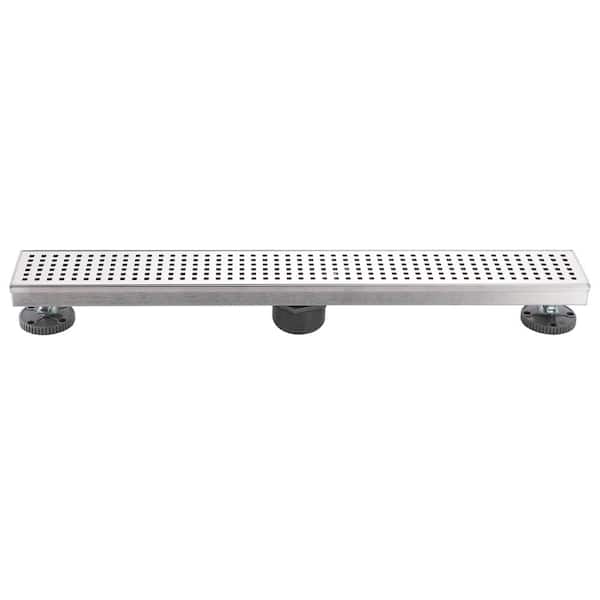 Design House Linear Shower Drain Modern Contemporary, Stainless Steel