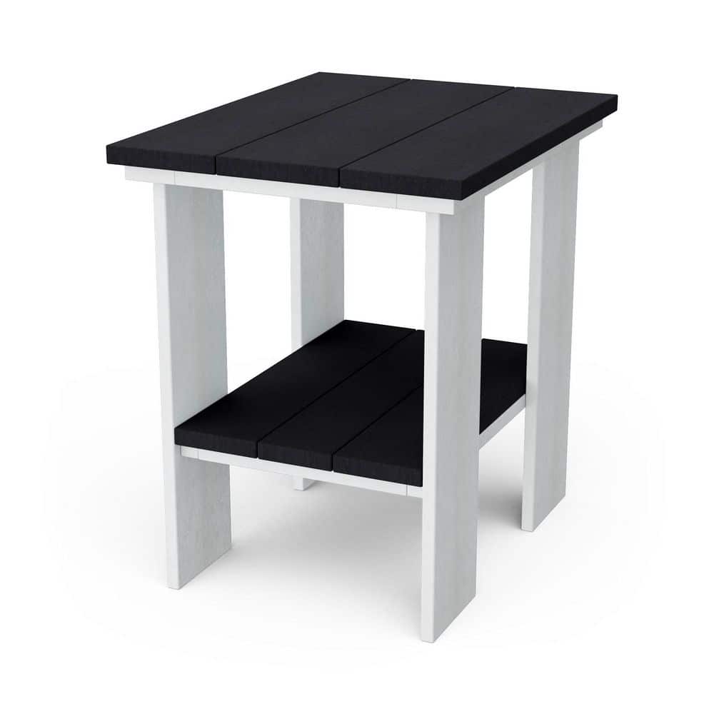 Contemporary Black and White HDPE Plastic Outdoor Side Table price history on PriceWatchPro