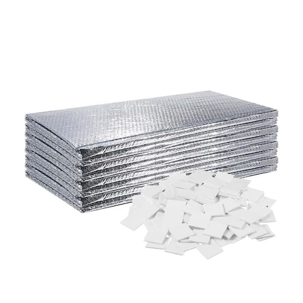 24 in. x 48 in. Garage Door Insulation Kit Reflective Insulation Aluminum Foil Radiant Barrier 8-Piece