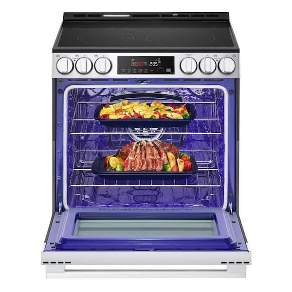 30 in. 6.3 cu. ft. Smart Electric Range with Fan Convection, Air Fry & EasyClean in PrintProof Stainless Steel
