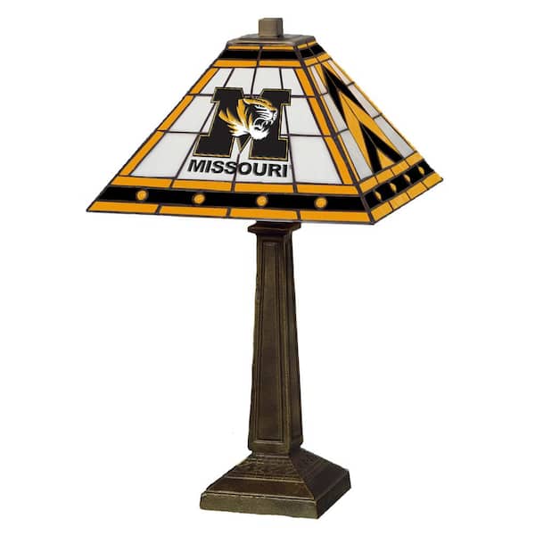 The Memory Company NCAA - 23 in. Antique Bronze Stained Glass Mission Lamp- Missouri