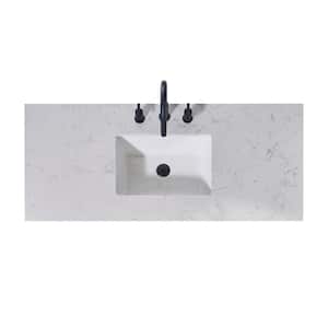 Merano 48 in. W x 22 in. D Engineered Stone Composite Vanity Top in Aosta White Apron