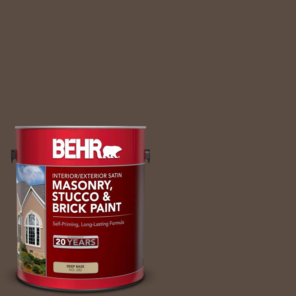 1 gal. #MQ2-39 Rare Wood Satin Interior/Exterior Masonry, Stucco and Brick 
