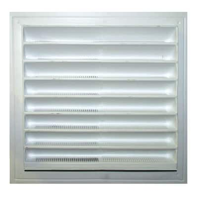 Master Flow 12 in. x 12 in. Aluminum Wall Louver Static Vent in White ...