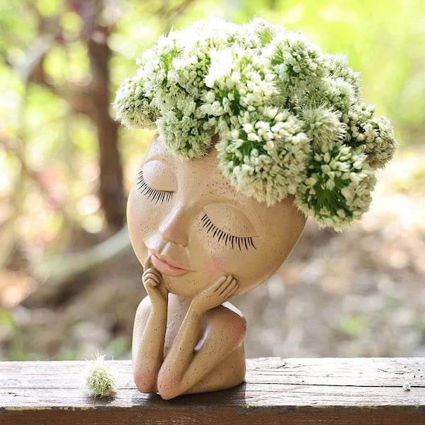 Face Planter Pots Head Planters for Indoor Plants, Face Flower Pot Home  Decor