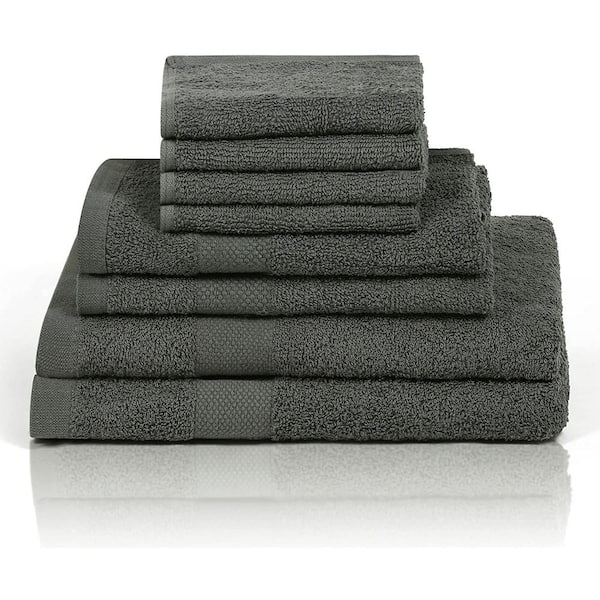 Luxurious Soft Ring Spun 6-piece Cotton Bath Towel Set, with Bath