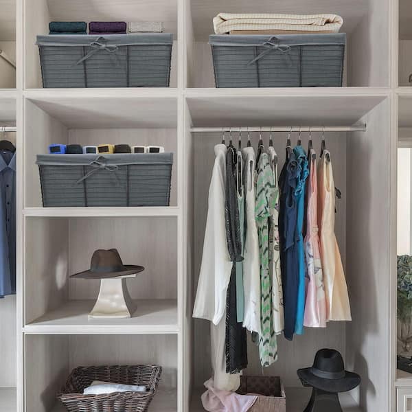 4-Tier Drawer Clothes Organizer, Fabric Storage Dresser for Clothing, Linens, Closet Organization (Navy Blue, 16.5 x 13 x 33 in)