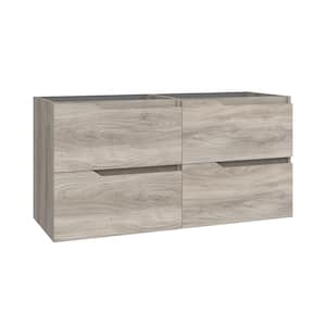 Menta 46.4 in. Bath Vanity Cabinet without Top in Grey Pine Assembled