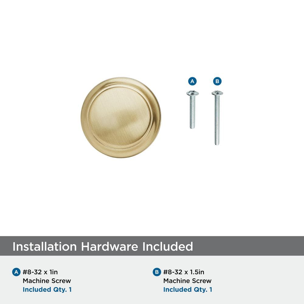 Champagne Bronze Round Cabinet Knob with Mounting Hardware