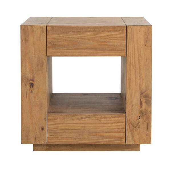 Acme Furniture Harlan 22 in. Oak Rectangle Wood End Table LV03776