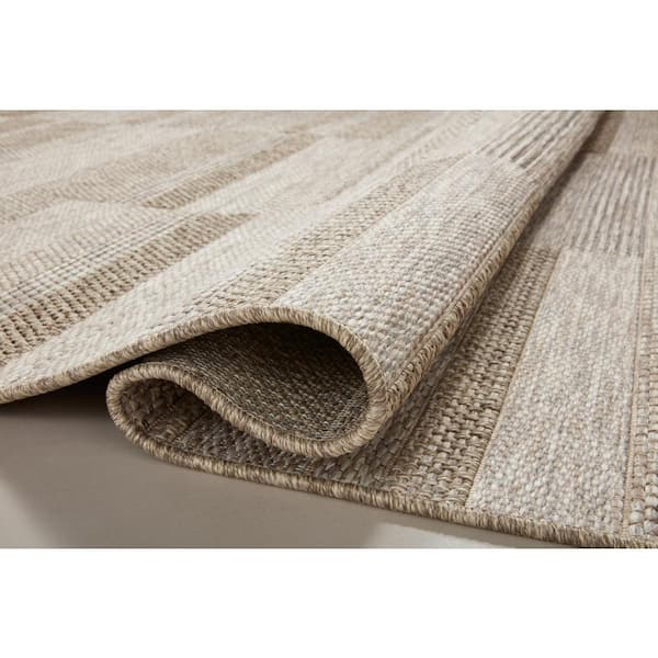 Loloi Dawn 7 ft. 8 in. x 10 ft. Natural Stripe Indoor/Outdoor Area