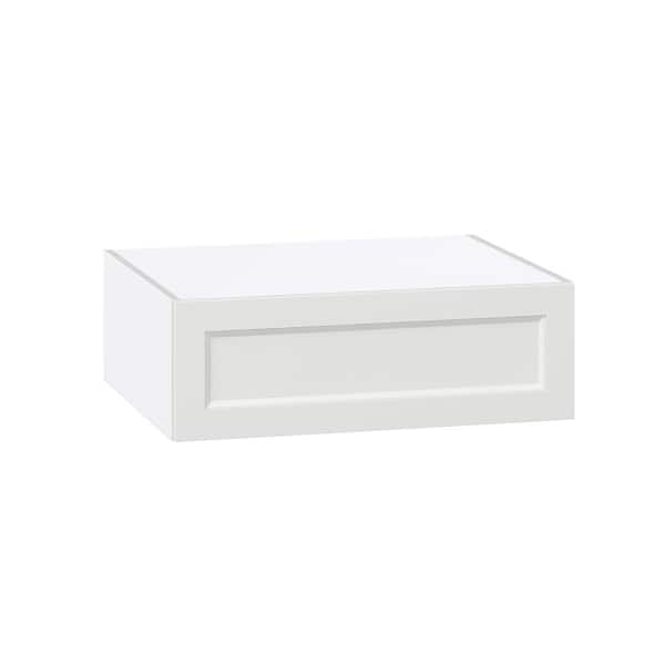 J COLLECTION Laramie 30 in. W x 24 in. D x 10 in. H Assembled Wall Bridge Kitchen Cabinet in Painted Bright White with Lift Up Door