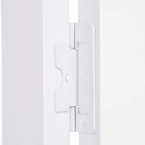 72 in. x 80 in. Seabrooke Louver Over Panel White Hollow Core PVC Vinyl Interior Bi-Fold Door