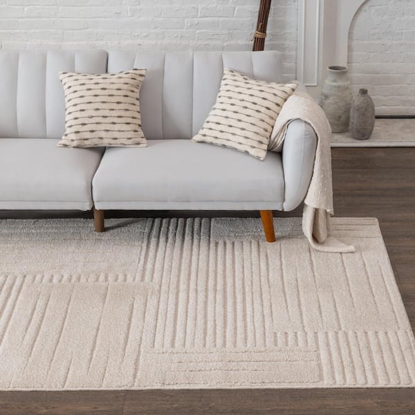 Intercept 6 ft. x 8 ft. Cream Area Rug