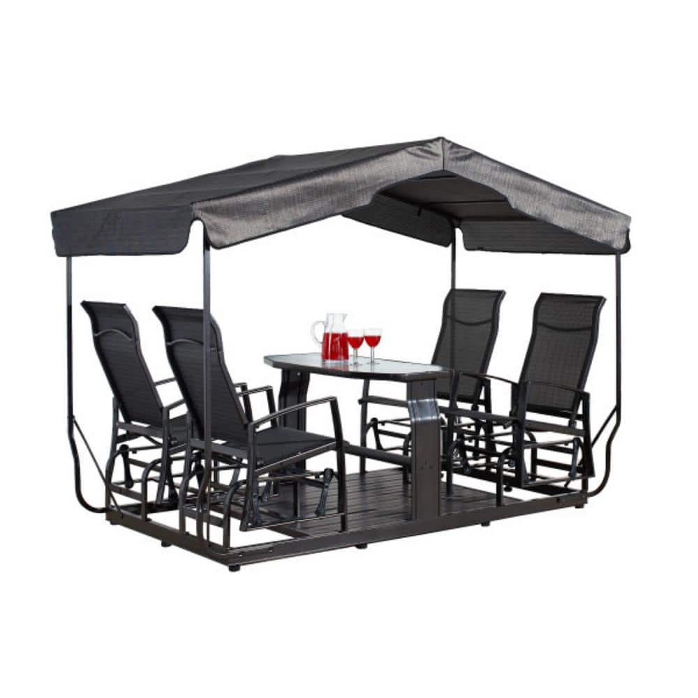 Houston 48 in. 4-person Dark Brown Aluminum Outdoor Glider Swing price history on PriceWatchPro