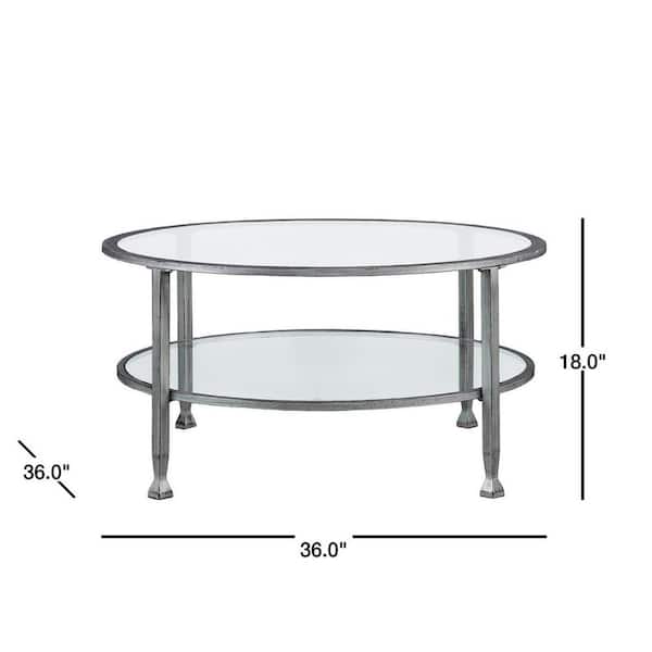 Southern Enterprises Galena 36 In, Ikea Round Glass Coffee Table