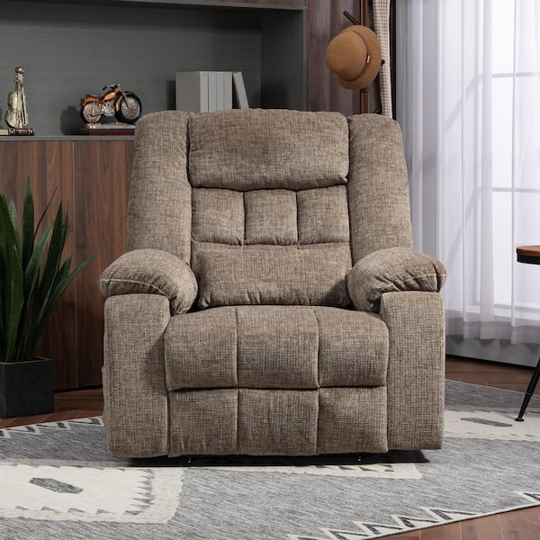 Brown Ultimate Comfort 4-Motor Chenille Power Lift Recliner with Massage and Heat