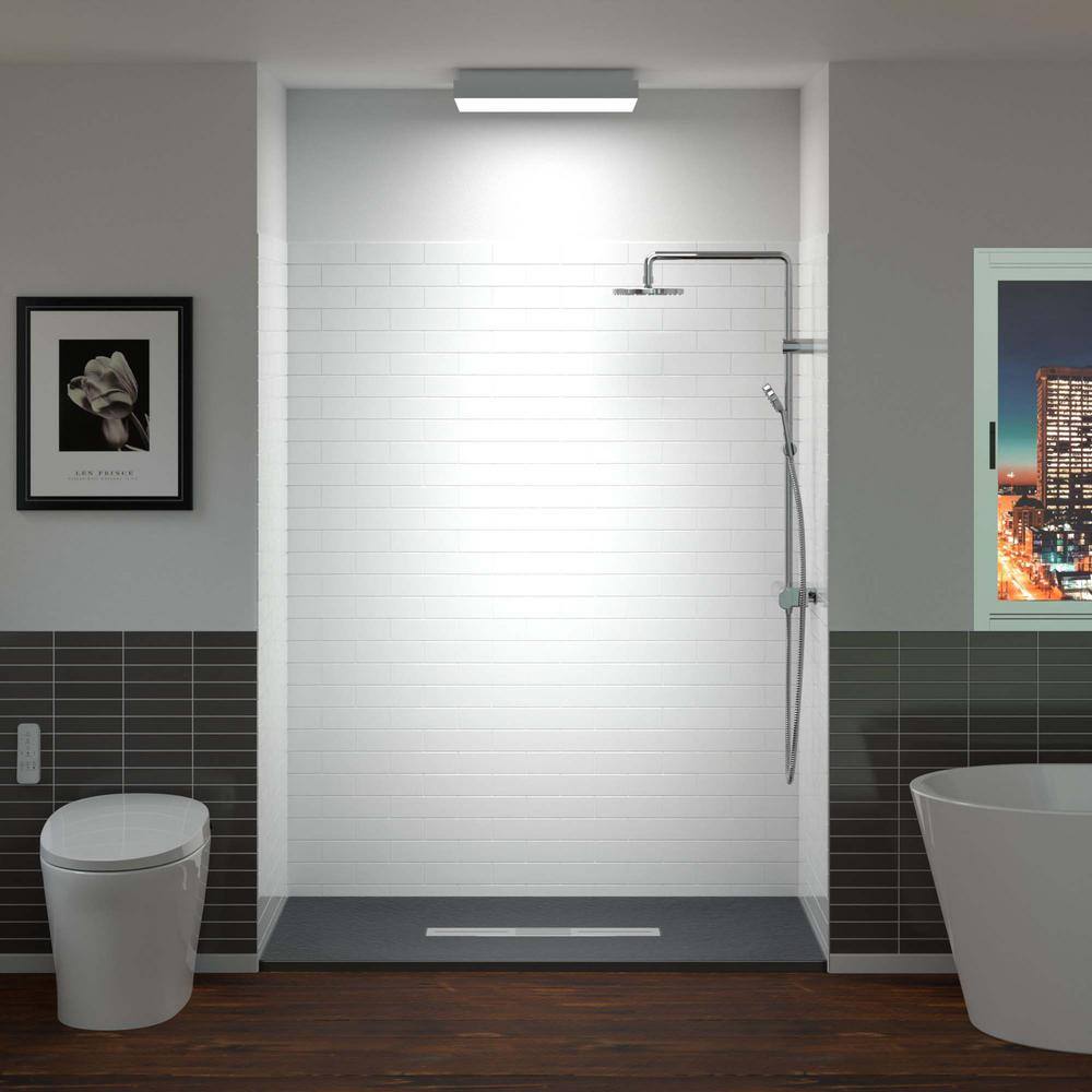 WOODBRIDGE 60 in. L x 32 in. W x 75 in. H 4Pieces Alcove Shower Kit