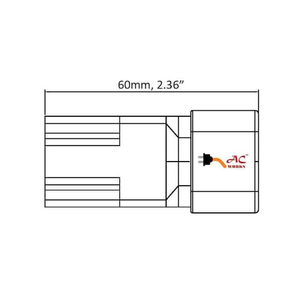 1 ft. IEC C14/Sheet E It Plug to IEC C13 Female Connector