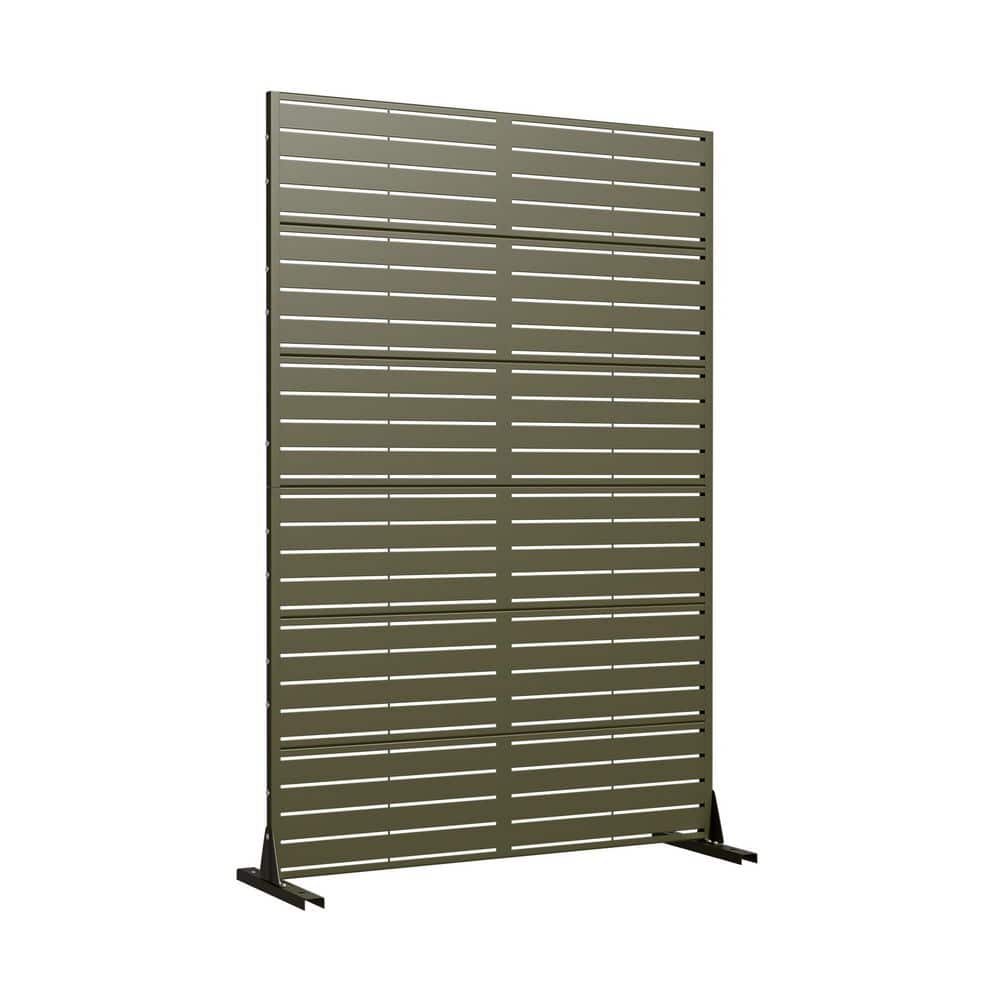 Outdoor Privacy Fence 47 in. L x 16 in. W x 72 in. H Green Galvanized Steel Garden Privacy Screen price history on PriceWatchPro