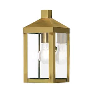 Nyack 1 Light Antique Brass Outdoor Wall Sconce