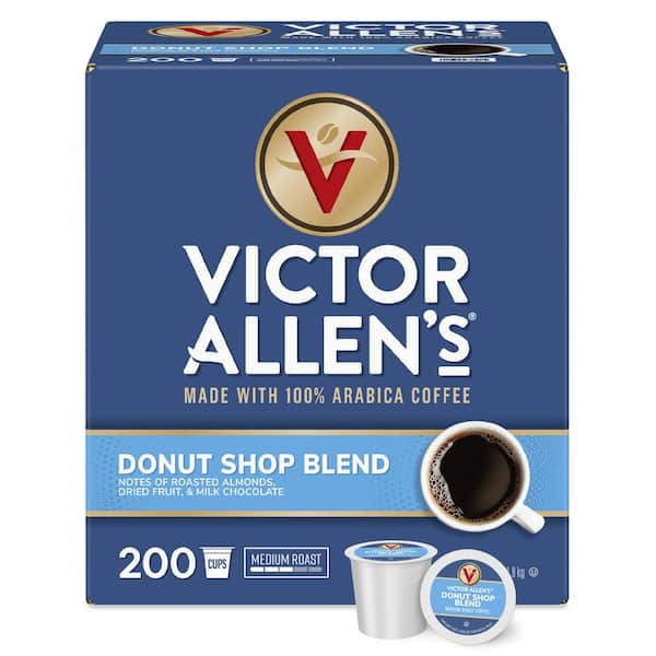 Victor Allen's Donut Shop Blend Coffee Medium Roast Single Serve Coffee Pods for Keurig K-Cup Brewers (200 Count)