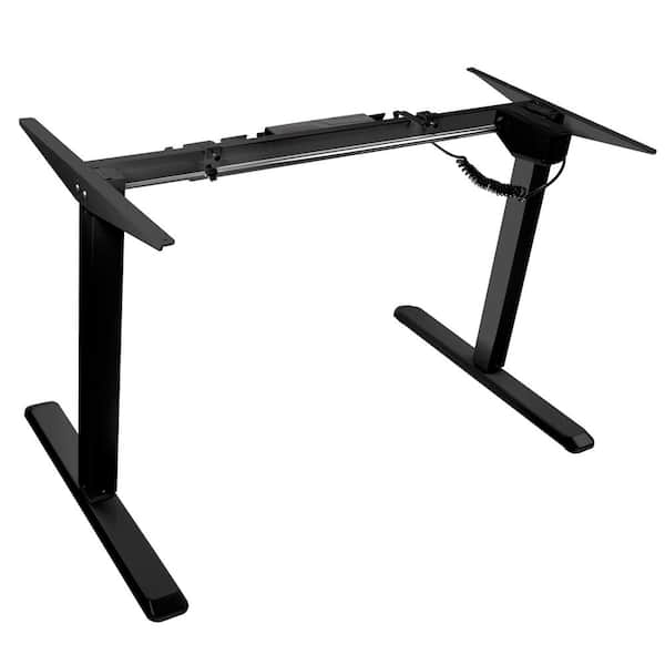 mount-it! 63 in. W Black Electric Sit-Stand Desk Frame Electric Powered