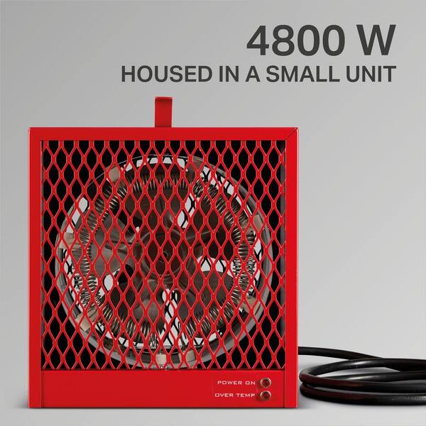 Stelpro 4000-Watt 240V Electric Multipurpose Heater in Red with
