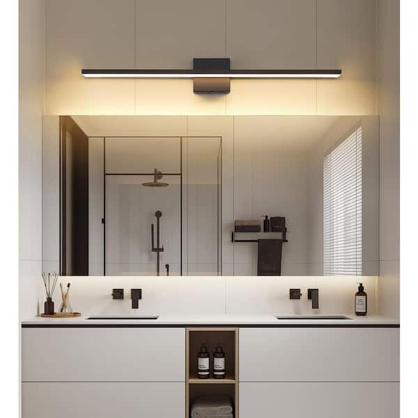 31.89 in. 1-Light Black LED Bathroom Vanity Light Bar with 5-CCT Adjustable Switch