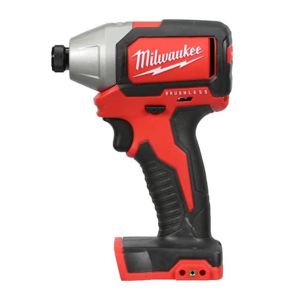 Milwaukee - M18 18-Volt Lithium-Ion Brushless Cordless 1/4 in. Cordless Impact Driver Kit (Tool-Only)
