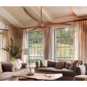Wave 65 in. Indoor Distressed Koa Ceiling Fan with Remote Control