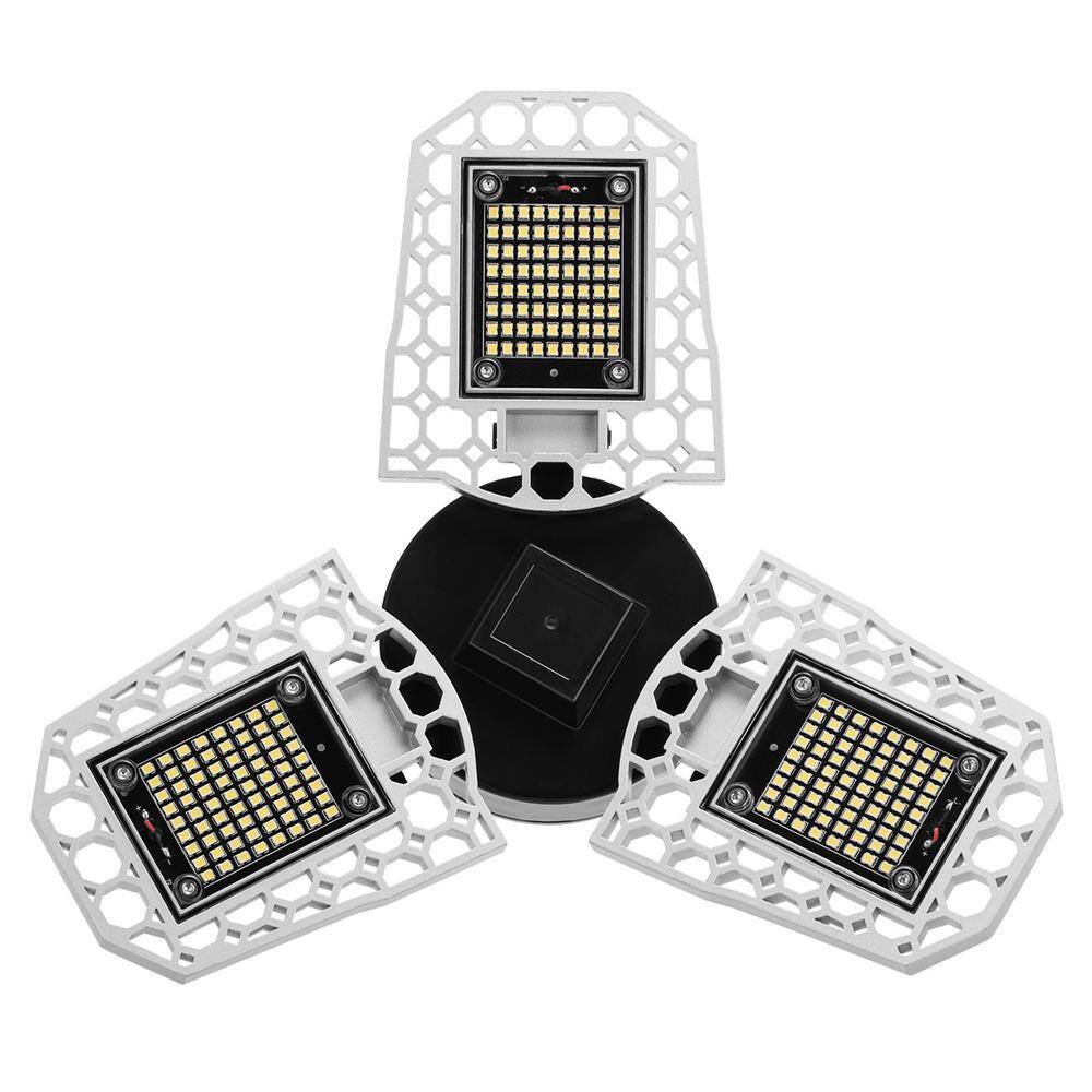 YANSUN 60Watt Deformable LED Adjustable Garage Light, 7200LM, 3Leaf