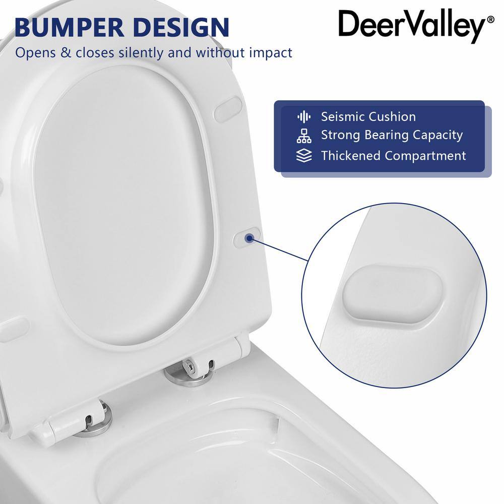White Ceramic Elongated Dual Flush Toilet with ADA Seat Height