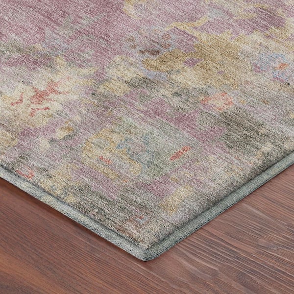 Mayfield Premium Machine Washable Abstract AMF2302 Pink 10 ft. x 14 ft. Area Rug