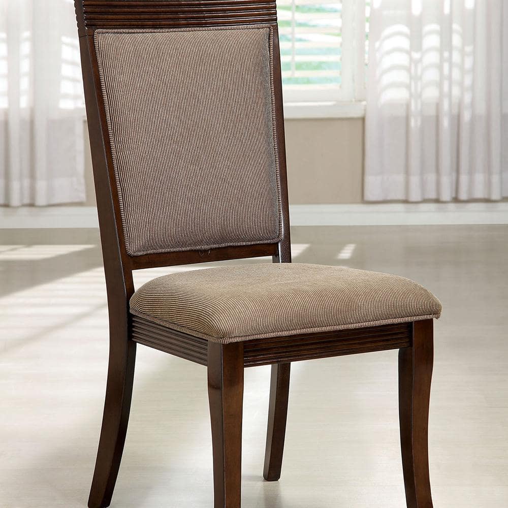 William's Home Furnishing Woodmont Walnut and Brown Contemporary Style Side Chair