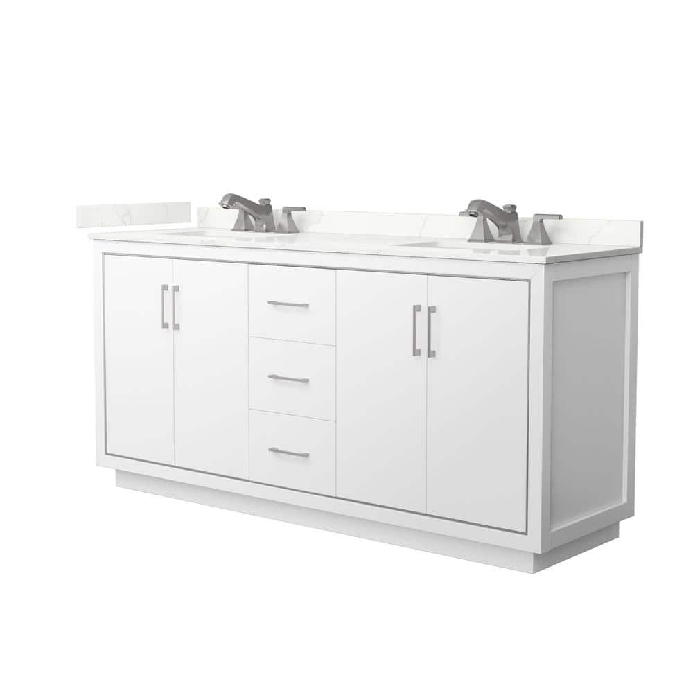 Icon 72 in. W x 22 in. D x 35 in. H Double Bath Vanity in White with Giotto Quartz Top price history on PriceWatchPro