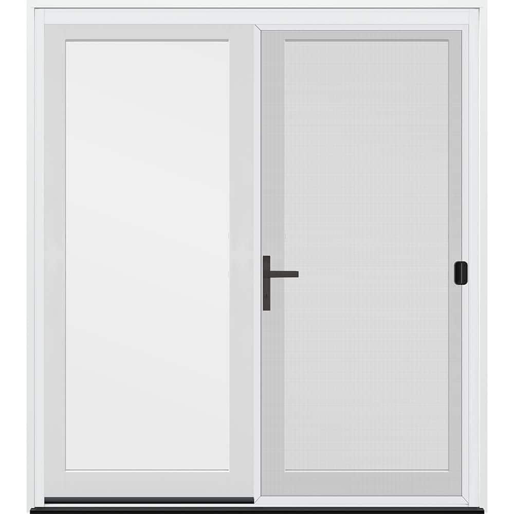 60 in. x 80 in. F4500 Right-Hand/Inswing Primed Fiberglass French Patio Door w/ Low-E Glass, Black Handle and Screen price history on PriceWatchPro