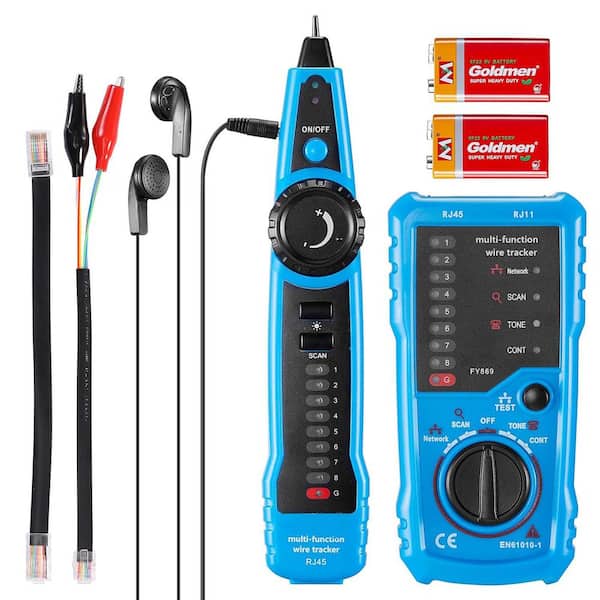Network Cable Tester Line Finder Probe Tone Wire Tracker Multifunction RJ11 RJ45 Tracer Telephone Ethernet Maintenance