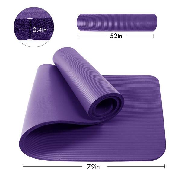 Yoga Mat with Anti-slip Rubber Bottom 24″ × 68″ - Rain Drops